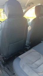 5D Чехлы на сиденья для BMW 7 SERIES 2002-2008 E65/E66 Autovalom Flannel черные с серой вставкою фото от покупателей 4