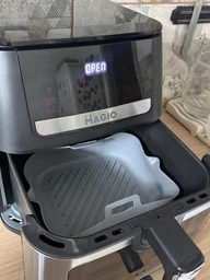 Мультипіч MAGIO DUO CHEF MG-415 10 л 3500 Вт аерогриль аерофритюрниця електропіч 2 ТЕНи верхній і нижній, сенсорний дисплей, 9 програм, дегідратор, сушіння та розморожування, гриль-решітка з керамічним покриттям, силіконова чаша, відкладений старт, таймер фото від покупців 3