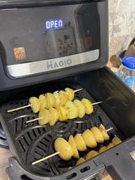 Мультипіч MAGIO DUO CHEF MG-415 10 л 3500 Вт аерогриль аерофритюрниця електропіч 2 ТЕНи верхній і нижній, сенсорний дисплей, 9 програм, дегідратор, сушіння та розморожування, гриль-решітка з керамічним покриттям, силіконова чаша, відкладений старт, таймер фото від покупців 1