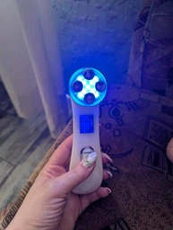 Массажер для лица микротоковый ультразвуковый LED светотерапии с микротоками скрабер с эффектом лифтинга и омоложения кожи 5в1 фото от покупателей 1