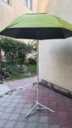 Садова парасолька від сонця з антивітрои 150 см великий зонт для саду дачі відпочинку на природі Салатовий фото від покупців 1