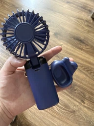 Вентилятор портативный аккумуляторный Led Digital Display Fan USB с подставкой для телефона и дисплеем белый фото от покупателей 2