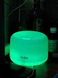 Зволожувач повітря Brillix AromaGlow 480X ультразвуковий нічник аромадифузор для дому ароматичний 480 мл з led підсвічуванням на 6 кольорів і пультом аромадифузори зволожувачі арома дифузори