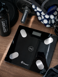Смарт-весы, умные напольные весы Domotec Smart Scale 2, электронные, фитнес, Bluetooth, 180 кг, белые