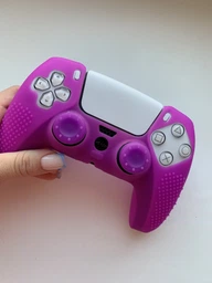 Защитный силиконовый чехол Full Purple для геймпада Sony DualSense (PS5) + в подарок накладки на стики [425940126]