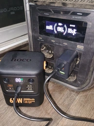 МЗП Hoco N75 Grande 65W QC+PD (1USB-A/2C) + кабель Type-C to Type-C Black фото від покупців 1