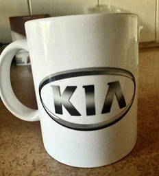 Подарункова чашка із принтом Киа (Kia) Dark Logo Заправка 330 мл. фото від покупців 1