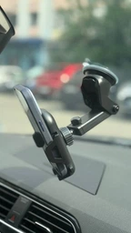 Тримач для телефона в машину авто підставка під телефон на присосці кріплення автомобільний автотримач холдер розсувний WALKER чорний автотримачі підставки тримачі для телефонів у машині на торпеду фото від покупців 2
