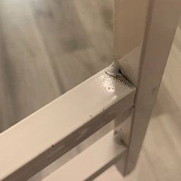 Пересувний столик для ноутбука на колесах з полицями, приставний стіл 80×40 см з регулюванням висоти для ліжка та дивана з металевим каркасом та стільницею з ЛДСП, MLDT-80-White
