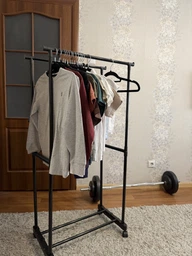 Телескопическая стойка-вешалка для одежды Double Pole Clothes Horse R29746