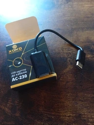 Адаптер - перехідник OTG XOKO AC-230 Type-C - USB з кабелем чорний