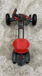 Детский электромобиль Go-Kart складной, электрокар на аккумуляторе 6V для детей 3-6 лет, красный