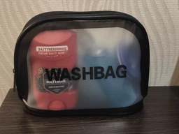 Водонепроникна чорна косметичка Washbag, органайзер для косметики 20*8.5*14.5 см