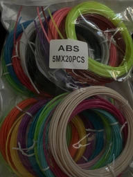 Набір пластика ABS 3D-PEN filament ABS100 для 3D-ручки 1.75 мм / 100 метрів (20 кольорів по 5м)
