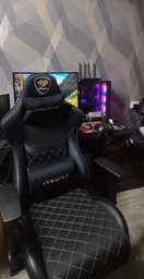 Кресло игровое Cougar Armor One V2 F геймерское, текстильная ткань, стальной каркас, черный+оранжевый фото от покупателей 6