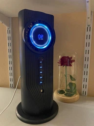 Вентилятор настільний портативний із зволожувачем повітря USB безлопатевий охолоджувач персональний міні кондиціонер LED підсвітка для дому офісу спальні робочого столу фото від покупців 6