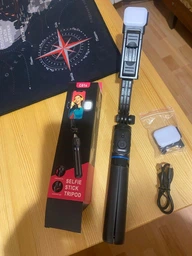 Штатив для телефону смартфону селфі палиця трипод монопод з LED лампою Bluetooth пультом телескопічна тринога селфіпалка висувний регульований поворотний для фото відео зйомки 107 см складний компактний тримач бездротовий з дистанційним керуванням фото від покупців 2