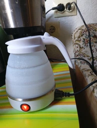 Дорожній силіконовий чайник складаний дисковий Kettle Блакитний