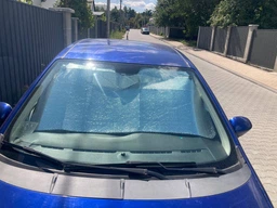 Шторка солнцезащитная автомобильная для лобового стекла 130х60 см зеркальная CarLife Silver