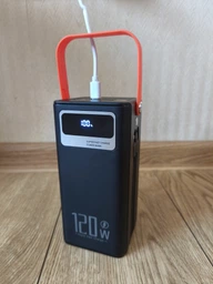 Повербанк 100000 mah 20W Super Fast Charge 10269 с LED дисплеем и быстрой зарядкой PD/QC 3 порта powerbank павербанк для телефона apple айфона iphone самсунг samsung роутера планшета универсальный с фонариком чорний
