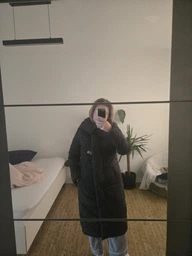 Зимове жіноче пальто UF-Fashion Одеяло ромб -RF 48 чорний