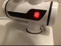 Водонагрівач проточний електричний з душовою лійкою та Led дисплей індикація нагріву BRS White