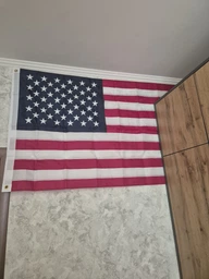 Прапор США 140х90 см американський зоряно-смугастий державний національний вуличний габардиновий з кліпсами для кріплення на флагшток United States Kayfovo USA-1