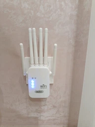 Wi-Fi репітер підсилювач до 300м² для роутера 300Мб/с, дводіапазонний 2.4G + 4G вай фай ретранслятор посилювач сигналу - WIFI повторювач з LAN портом - розширювач покриття мережі фото від покупців 4