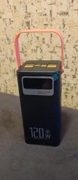Повербанк 100000 mah 20W Super Fast Charge 10269 с LED дисплеем и быстрой зарядкой PD/QC 3 порта powerbank павербанк для телефона apple айфона iphone самсунг samsung роутера планшета универсальный с фонариком чорний