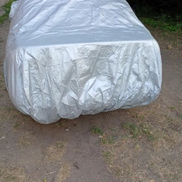 Чехол-тент для автомобиля всесезонный от солнца и снега, размер XL (495×190×150 см), защитная накидка на авто (серый) фото от покупателей 4