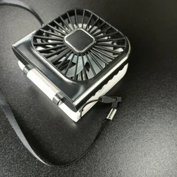 Вентилятор міні портативний акумуляторний з павербанком 3000 mAh з підставкою для телефона ручний на шию з USB білий + чорний фото від покупців 6