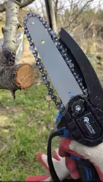 Пила на аккумуляторе цепная электропила ручная садовая для обрезки веток заготовки дров комплект с кейсом с 2 аккумуляторами