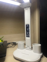 Лампа настольная с аккумулятором для маникюра LED с двумя плафонами подставкой для телефона сенсорным управлением 3 режима света USB лампы LED светодиодные на аккумуляторе фото от покупателей 18