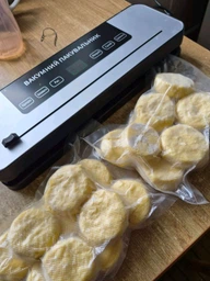 Вакуумний пакувальник побутовий вакууматор Deluxe Food Model: vs0150 українська версія для їжі так продуктів 120 Вт з дисплеєм та різаком + шланг для вакуумування