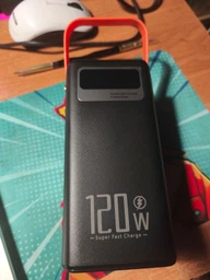Повербанк 100000 mah 20W Super Fast Charge 10269 з LED дисплеєм і швидкою зарядкою PD/QC 3 порта powerbank павербанк для телефона apple айфона iphone самсунг samsung роутера планшета універсальний з ліхтариком чорний фото від покупців 13