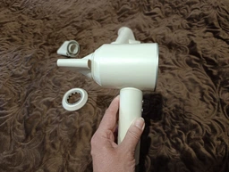 Фен для волос профессиональный Super Hair Dryer 5в1 с держателем белый + серый фото от покупателей 2