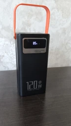Повербанк 100000 mah 20W Super Fast Charge 10269 з LED дисплеєм і швидкою зарядкою PD/QC 3 порта powerbank павербанк для телефона apple айфона iphone самсунг samsung роутера планшета універсальний з ліхтариком чорний фото від покупців 8