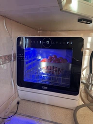 Компактная посудомоечная машина iHunt Bro Dishwasher Xpert, 6 программ, бак 5 л, 950 Вт, сушка, бело/чёрная фото от покупателей 1