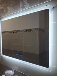 Зеркало с LED подсветкой для ванной комнаты настенное смарт зеркало с подогревом и дисплеем 70х70 см BRS фото от покупателей 1