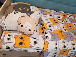 Простынь на резинке Бязь Meow Family 160*200 высота 25 см