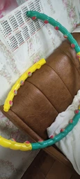 Обруч для гімнастики, хулахуп, хулахуп для схуднення, масажний, кульки, жовто/зелений