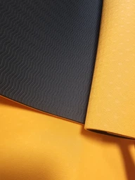 Коврик для йоги и фитнеса TPE (йога мат, каремат спортивный) OSPORT Yoga ECO Pro 6мм (FI-0076) Оранжево-черный фото от покупателей 1