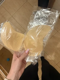Силіконовий ліфчик Fly Bra Invisible невидимий круглий дизайн відкрита спина без лямок беж розмір 70A U9246 А