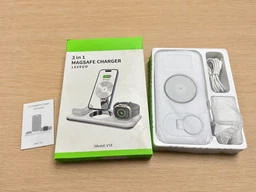 Беспроводная зарядная док станция LEXEGO MagSafe для Apple iPhone Apple Watch AirPods докстанция 3в1 для айфона смарт часов наушников зарядное устройство в комплекте White WCSV18-W фото от покупателей 1