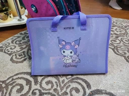 Папка-портфель Kite на блискавці з тканинними ручками Kuromi HK24-202