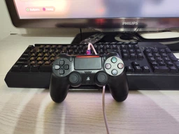 Джойстик игровой универсальный для sony playstation ps3 ps4 PC ios android tv windows беспроводной Doubleshock bluetooth геймпад сони плейстейшен пс3 пс4 пк компьютера андроид тв с двойной вибрацией сенсором аудио динамиком + зарядный кабель чорный