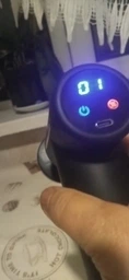 Массажер пистолет перкуссионный сенсорный 6в1 Massage Gun для тела спины ног и шеи мышц ультракомпактный ударный ручной черный фото от покупателей 12