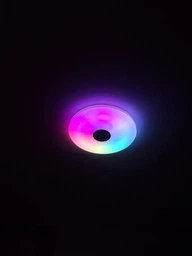 Люстра світлодіодна стельова RGB з Bluetooth колонкою стельова світлодіодна лампа з пультом з RGB підсвічуванням та динаміком смарт люстра з будильником світломузикою лампа з динаміком 60W фото від покупців 2