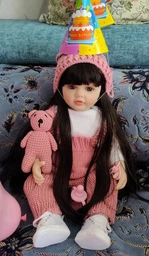 Реалістична Кукла Реборн 55 см повністю вінілова Doll Reborn Baby К0100202 фото від покупців 1