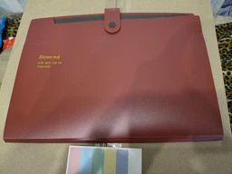 Папка-органайзер для зберігання документів і паперів пластикова з замком-кнопкою папка формат А4 на 12 кишень, червона